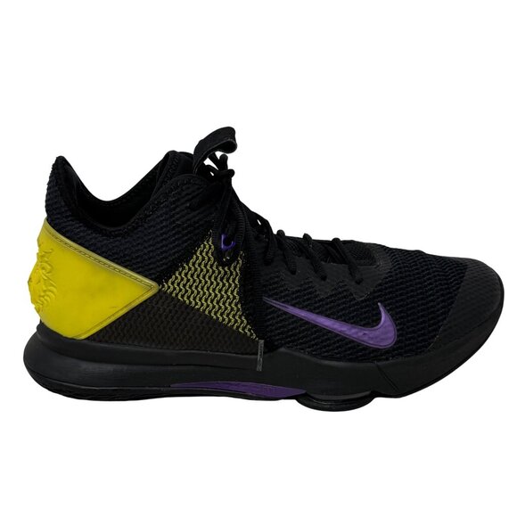 Nike LeBron Witness IV Mens Sz 15 Zoom Freak 1 Black Purple Yel Basketball Shoes - Picture 6 of 12